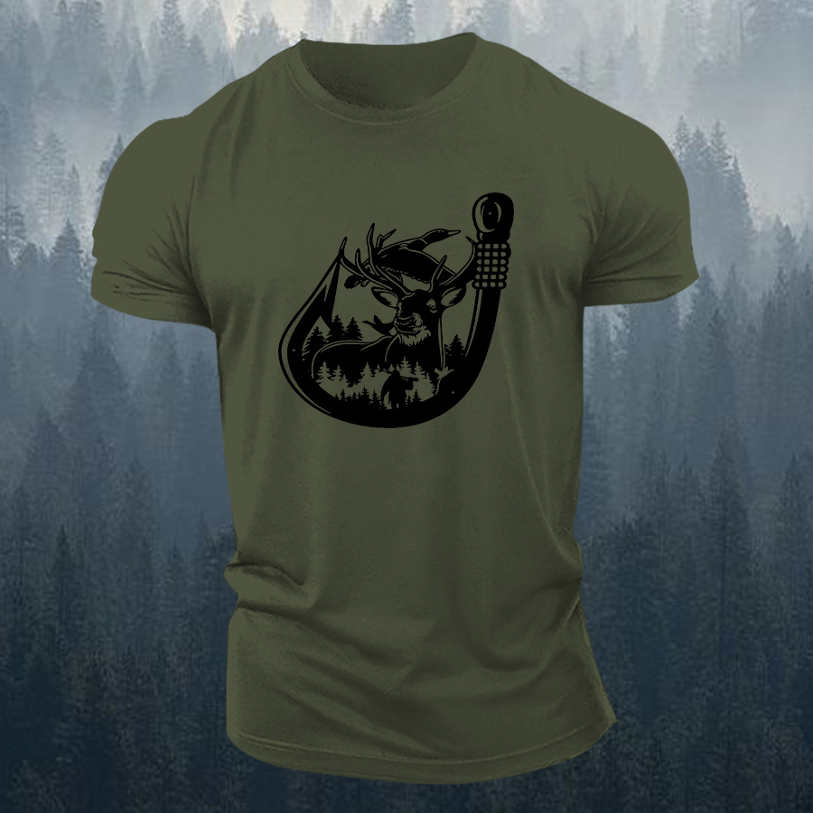 Wild Deer Printed Men's T-shirt