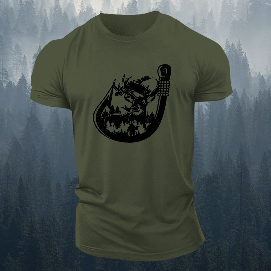 Wild Deer Printed Men's T-shirt