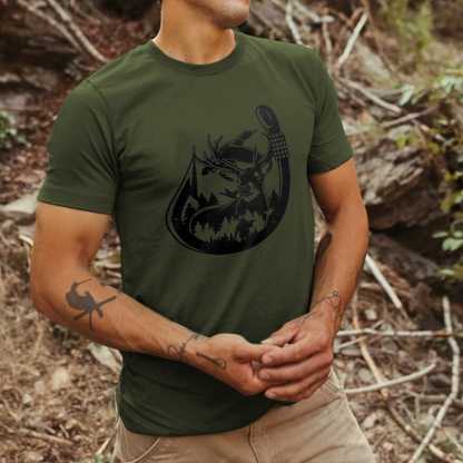 Wild Deer Printed Men's T-shirt