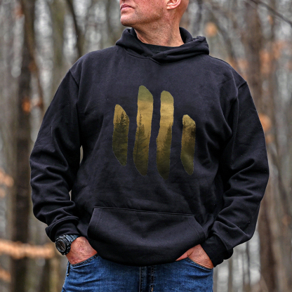 Misty Forest Printed Men's Hoodie