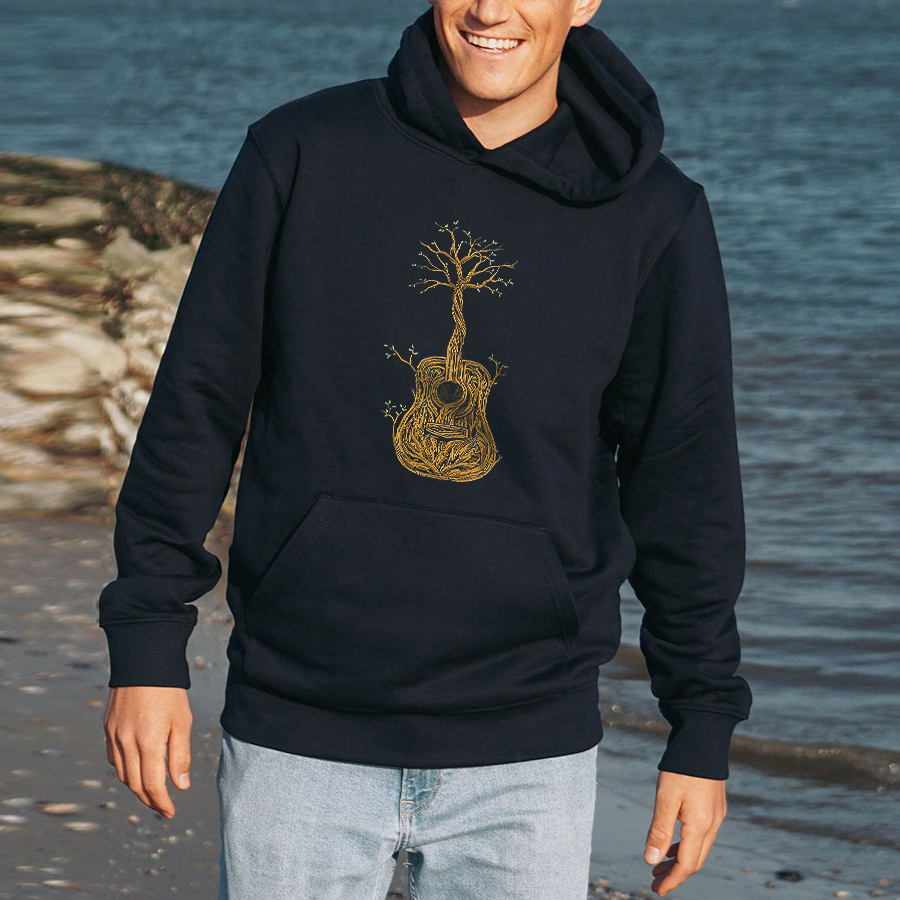 Guitar Tree Printed Men's Hoodie