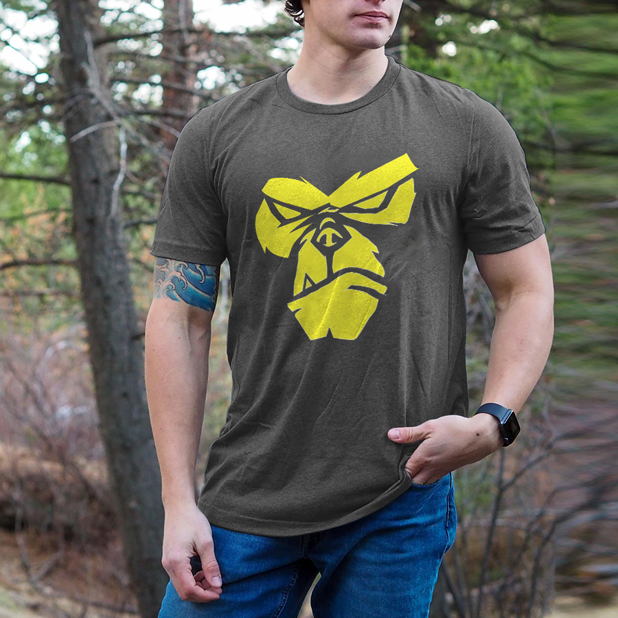 Angry APE Printed Men's T-shirt-Forestso