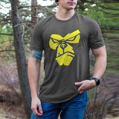 Angry APE Printed Men's T-shirt-Forestso