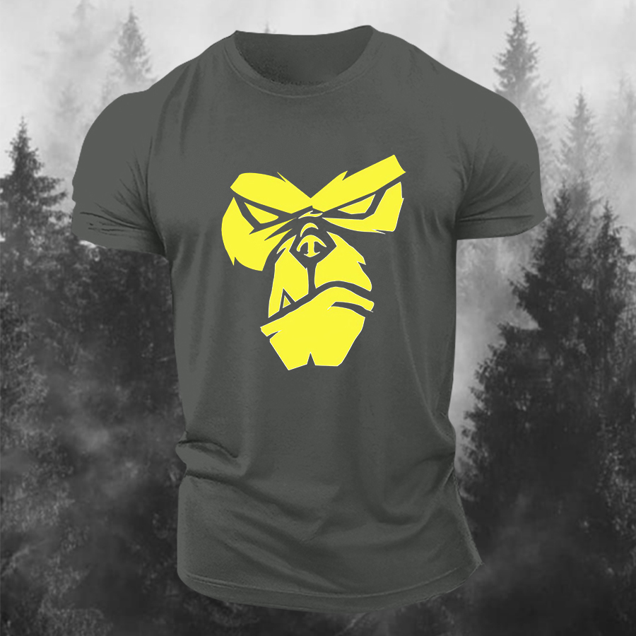 Angry APE Printed Men's T-shirt-Forestso