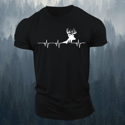 Forest Deer Printed Men's T-shirt