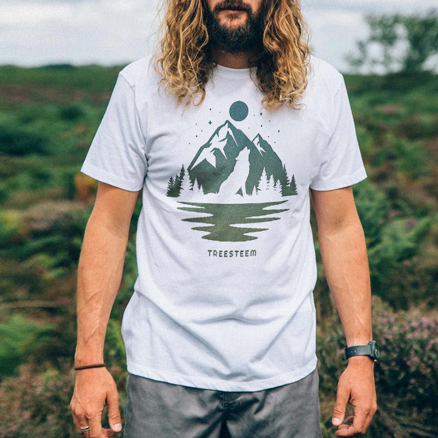 Outdoor Mountain Printed Men's T-shirt