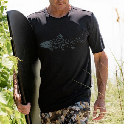 Nature Fishes Printed Men's T-shirt