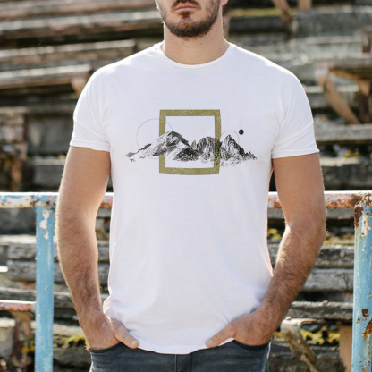 Mountain Range Printed Men's T-shirt