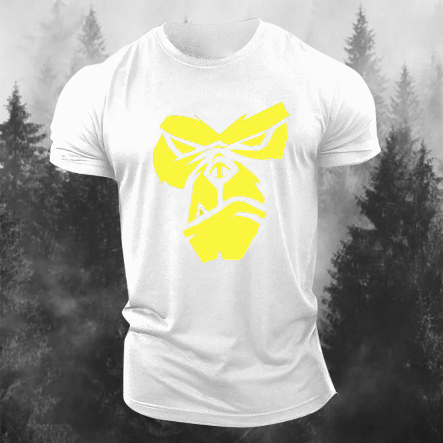 Angry APE Printed Men's T-shirt-Forestso