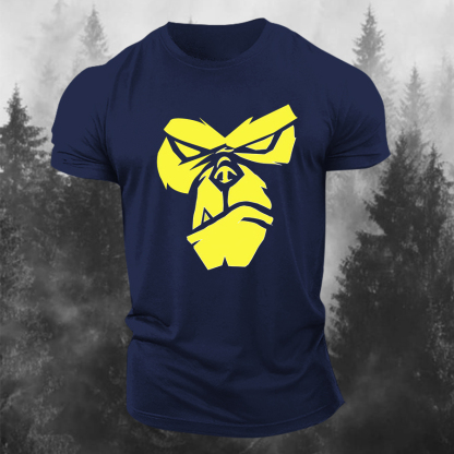 Angry APE Printed Men's T-shirt-Forestso