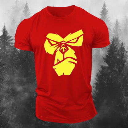 Angry APE Printed Men's T-shirt-Forestso