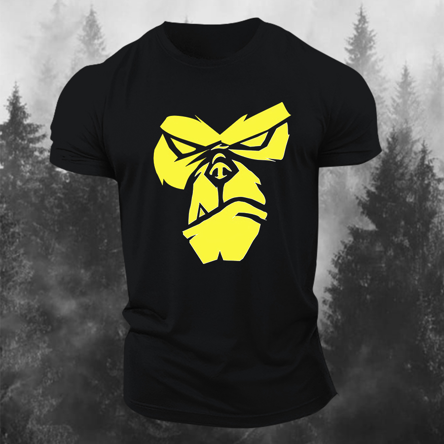 Angry APE Printed Men's T-shirt-Forestso