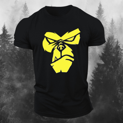 Angry APE Printed Men's T-shirt-Forestso