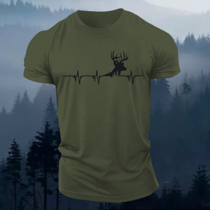 Forest Deer Printed Men's T-shirt