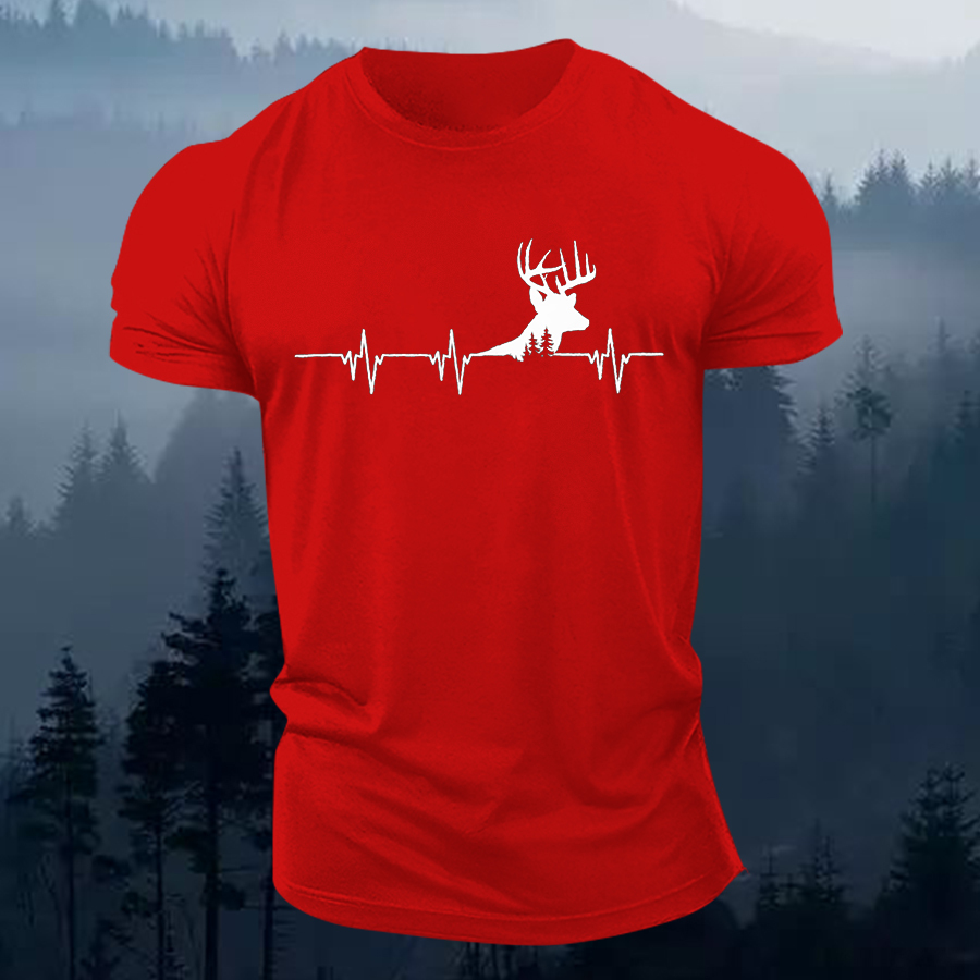 Forest Deer Printed Men's T-shirt