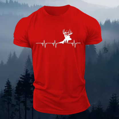 Forest Deer Printed Men's T-shirt