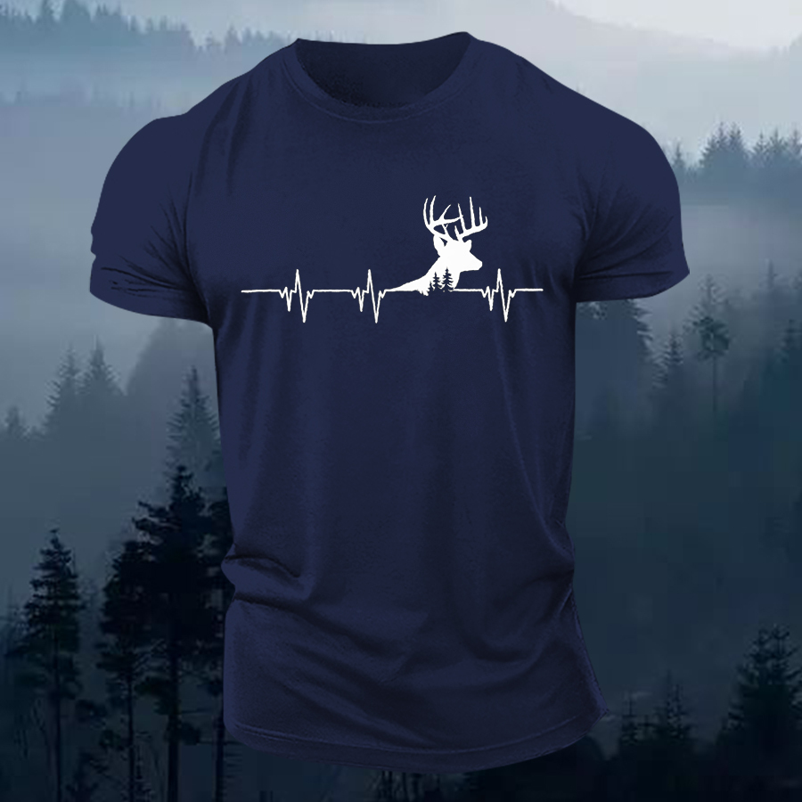 Forest Deer Printed Men's T-shirt