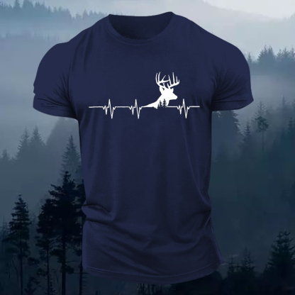 Forest Deer Printed Men's T-shirt