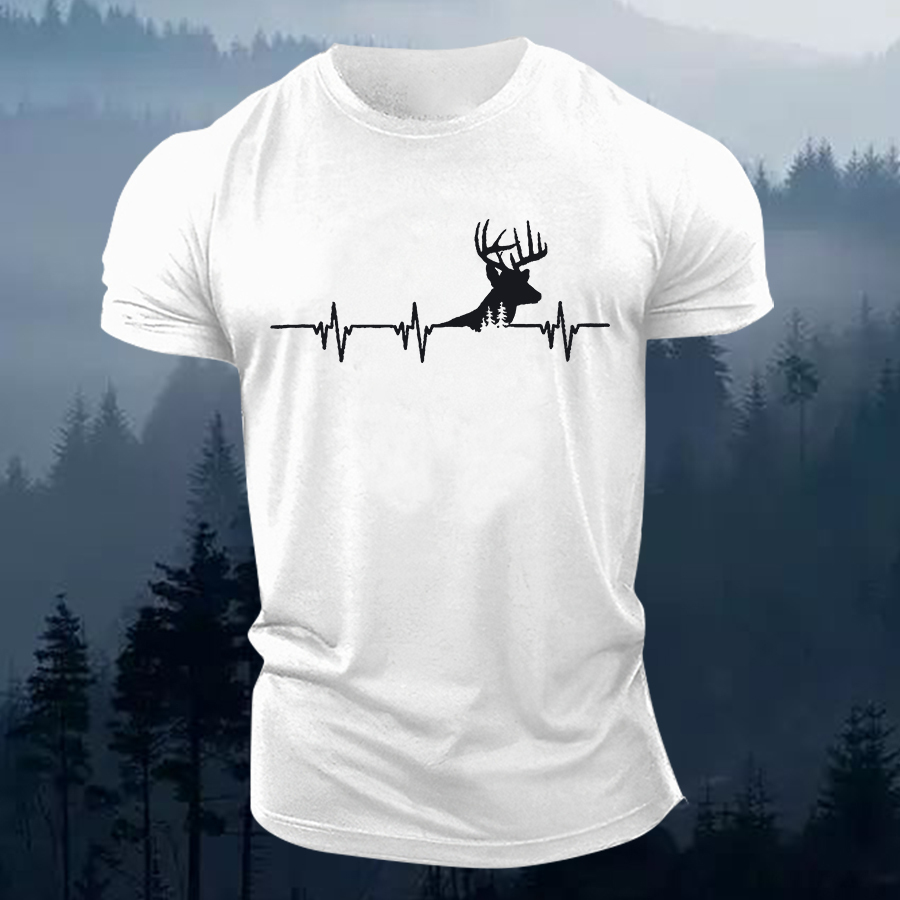 Forest Deer Printed Men's T-shirt