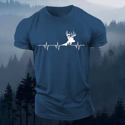 Forest Deer Printed Men's T-shirt