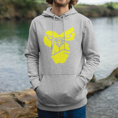 Angry Chimpanzee Printed Men's Hoodie-Forestso