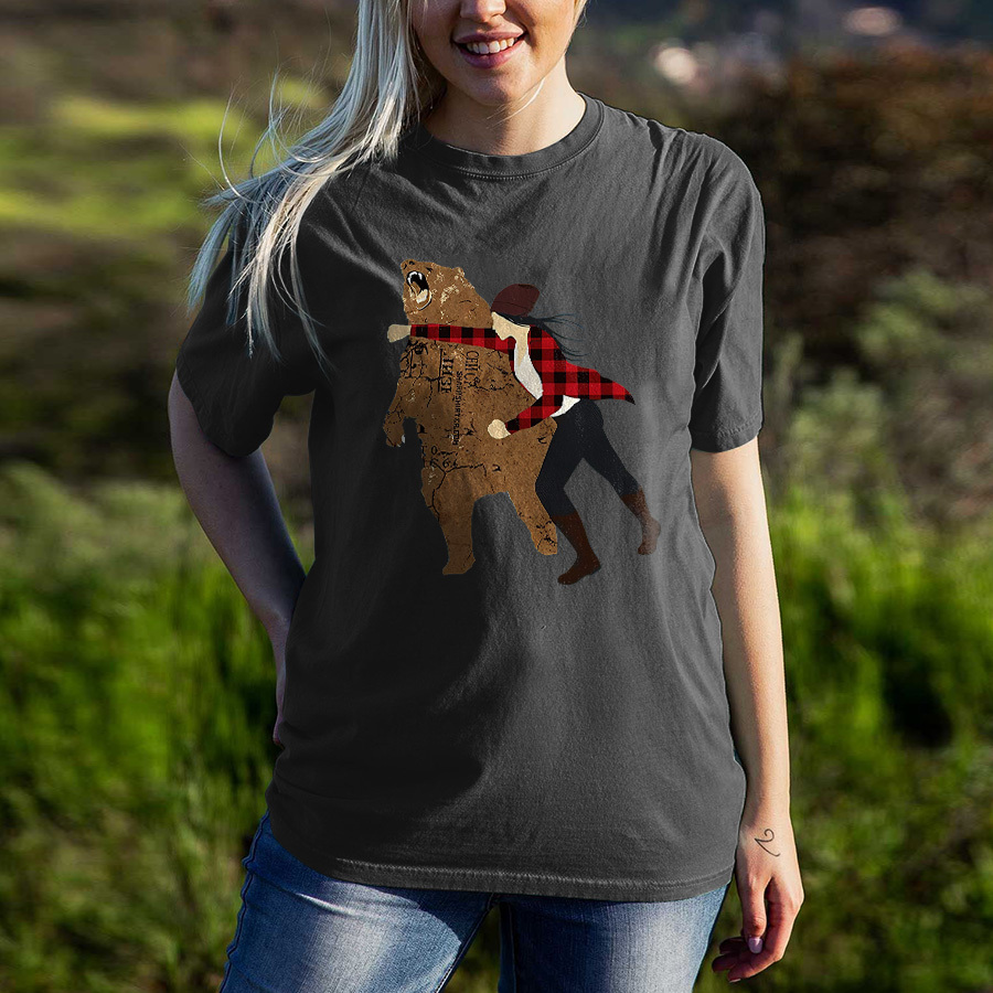 Funny Bear Punch Printed Women's T-shirt
