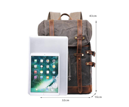 Waxed Canvas Mountaineering Outdoor Backpack