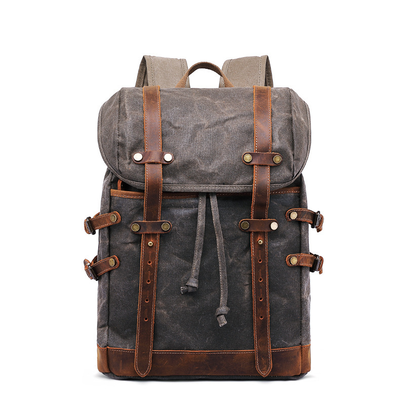 Waxed Canvas Mountaineering Outdoor Backpack