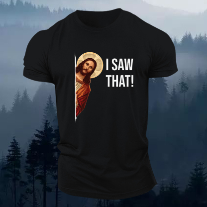 I Saw That Printed Men's T-shirt-Forestso