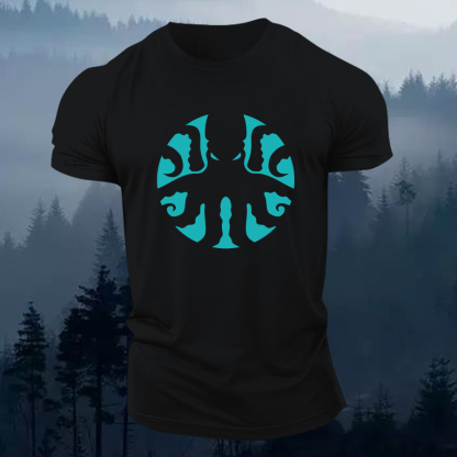 Octopus Printed Men's T-shirt-Forestso