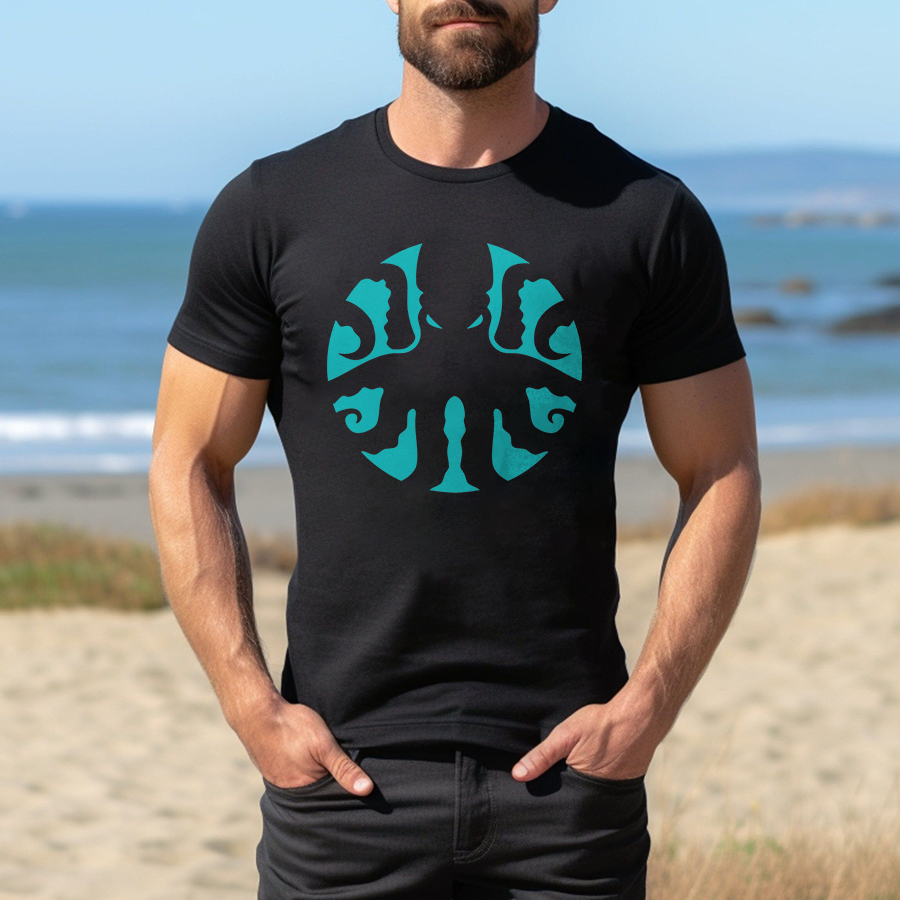 Octopus Printed Men's T-shirt-Forestso