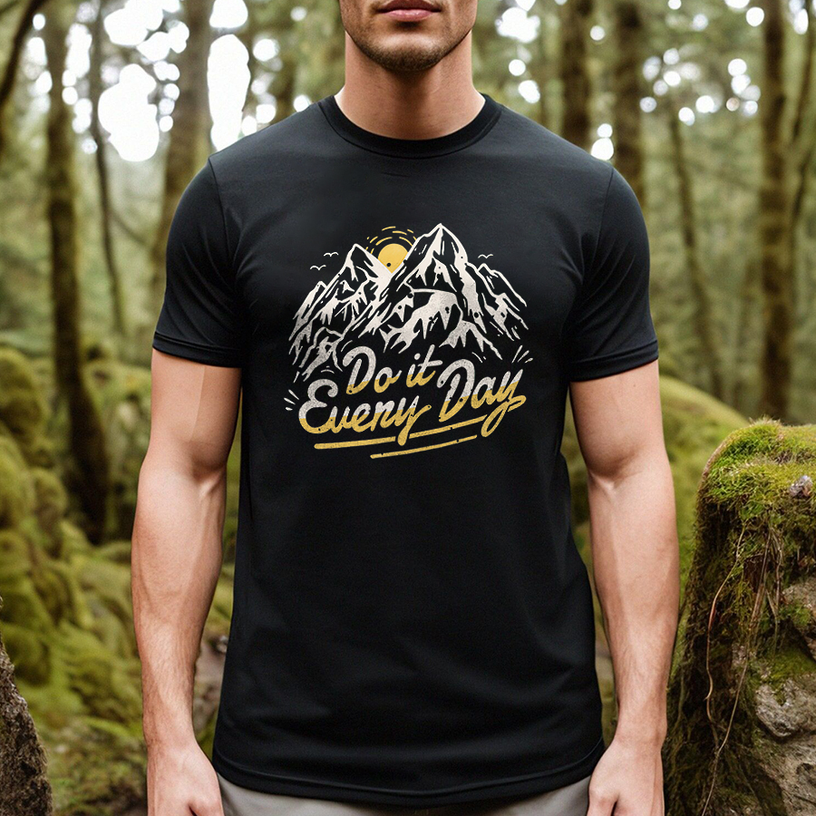 Do It Every Day Printed Men's T-shirt-Forestso
