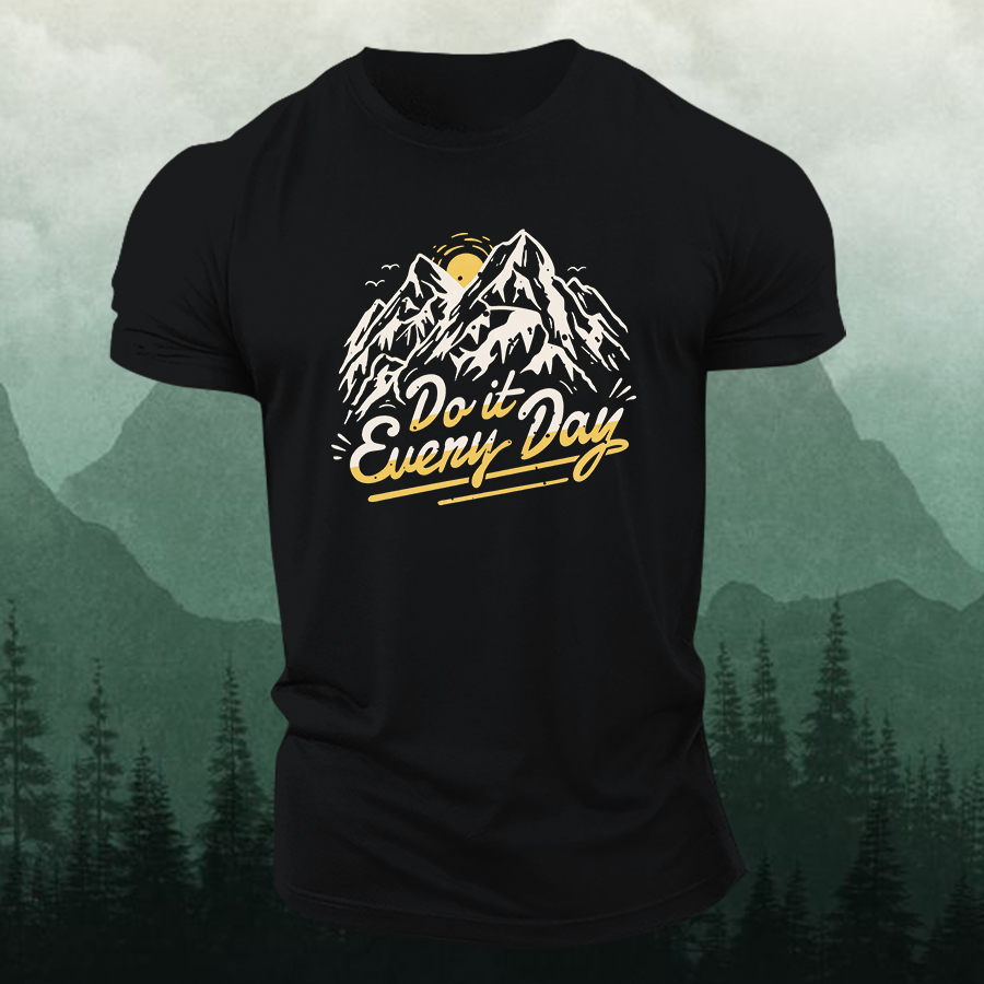 Do It Every Day Printed Men's T-shirt-Forestso