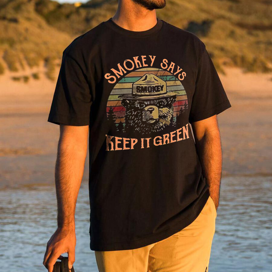 Smokey Says Keep It Green Printed Men's T-shirt