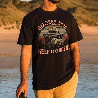 Smokey Says Keep It Green Printed Men's T-shirt