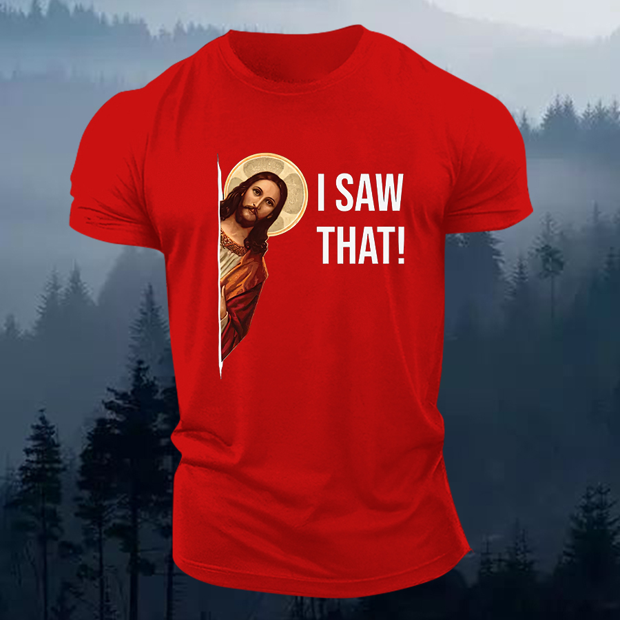 I Saw That Printed Men's T-shirt-Forestso