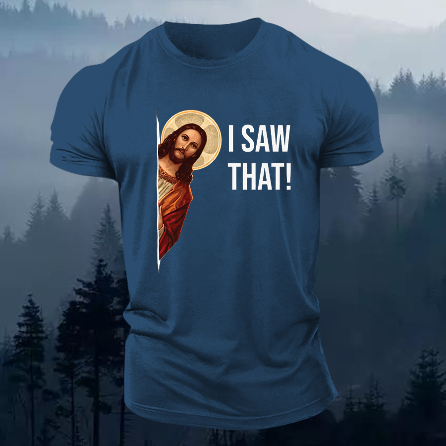 I Saw That Printed Men's T-shirt-Forestso