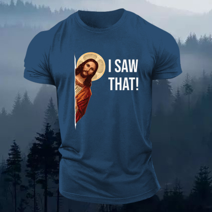 I Saw That Printed Men's T-shirt-Forestso