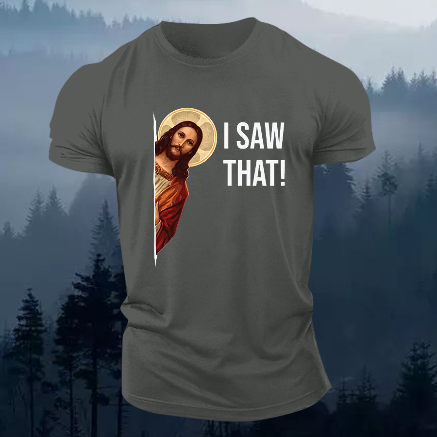 I Saw That Printed Men's T-shirt-Forestso