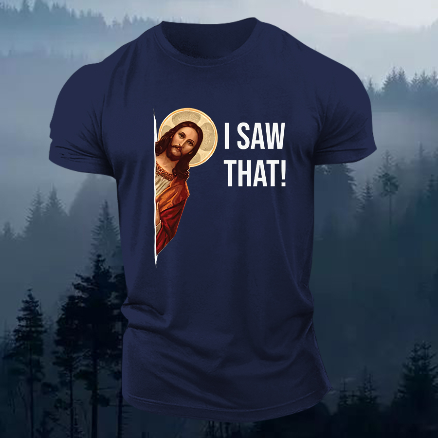 I Saw That Printed Men's T-shirt-Forestso