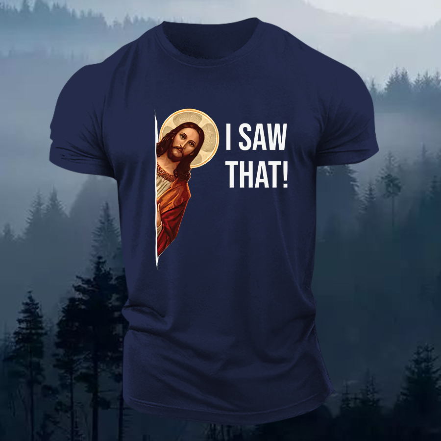 I Saw That Printed Men's T-shirt-Forestso