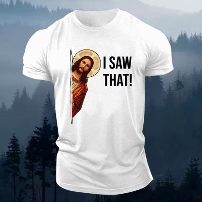 I Saw That Printed Men's T-shirt-Forestso
