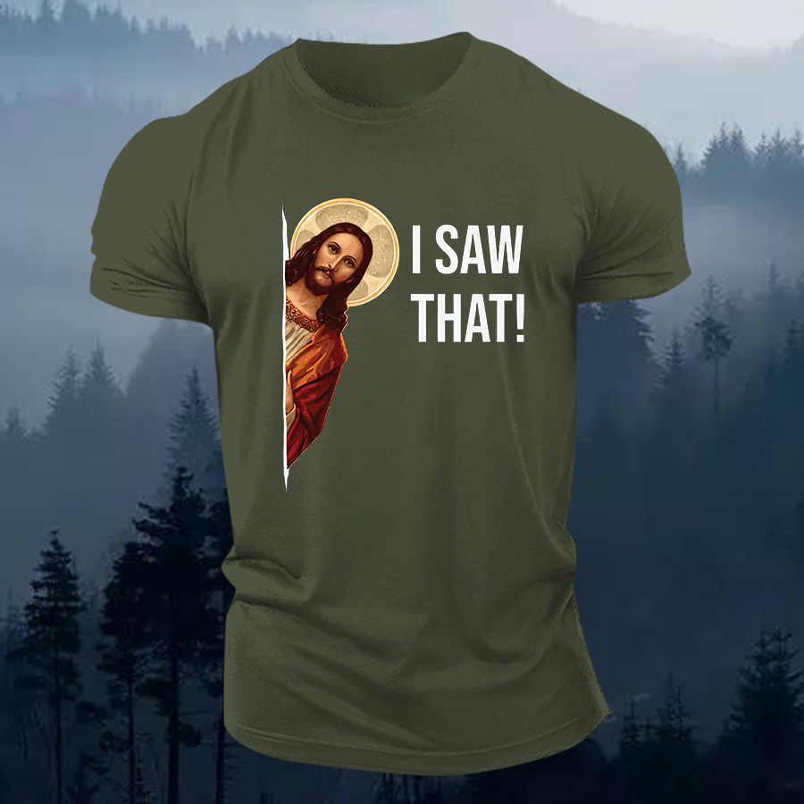 I Saw That Printed Men's T-shirt-Forestso