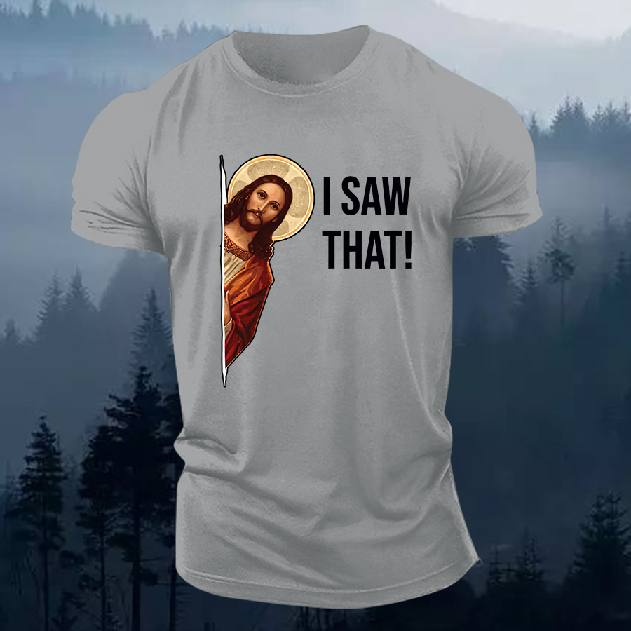 I Saw That Printed Men's T-shirt-Forestso