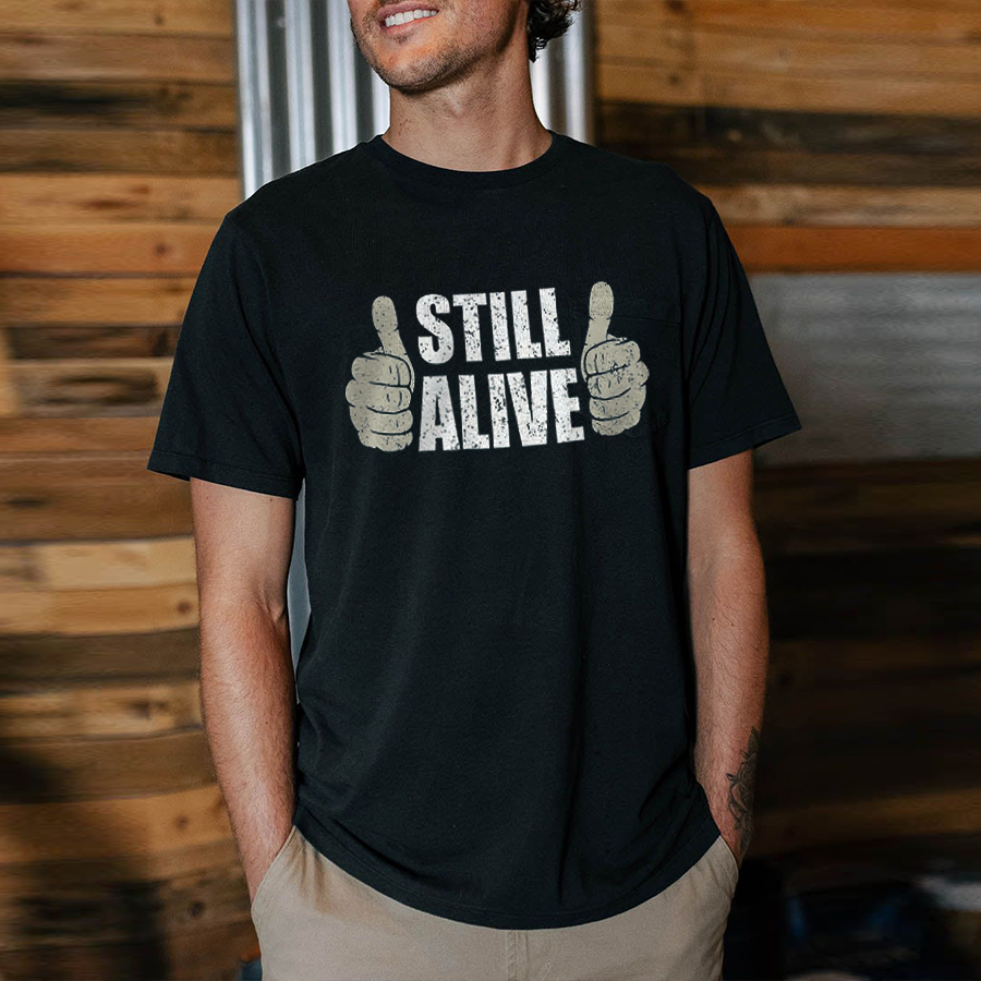 Still Alive Printed Men's T-shirt-Forestso
