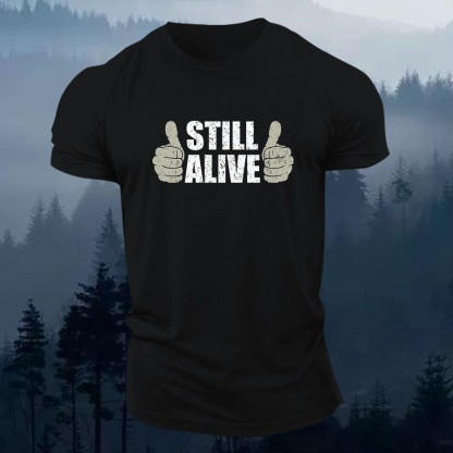 Still Alive Printed Men's T-shirt-Forestso