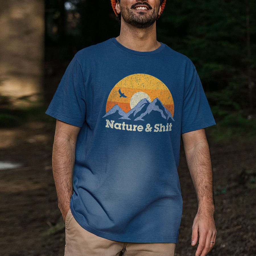 Nature & Shit Printed Men's T-shirt-Forestso