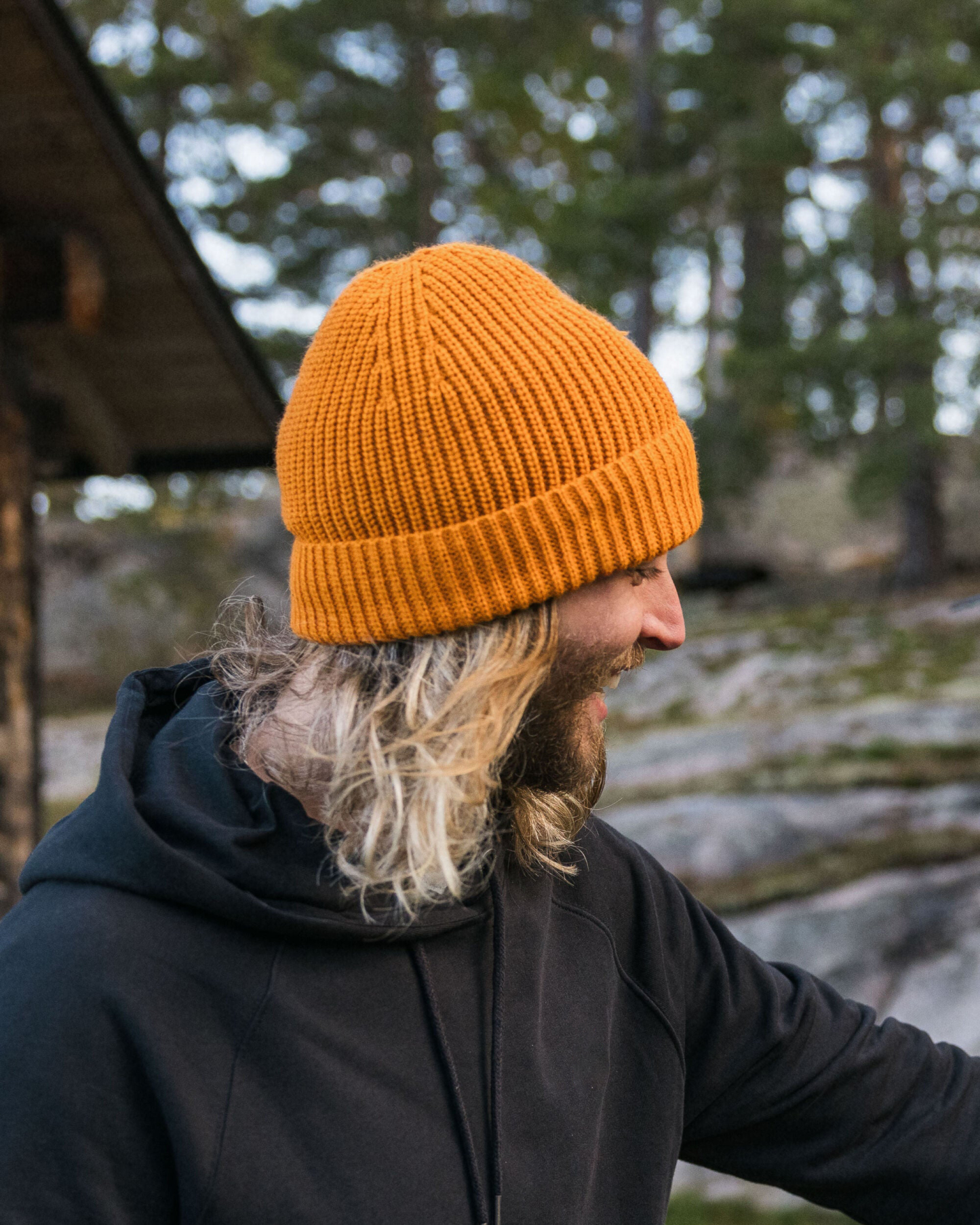 Fashionable Orange Outdoor Warm Knitted Hat