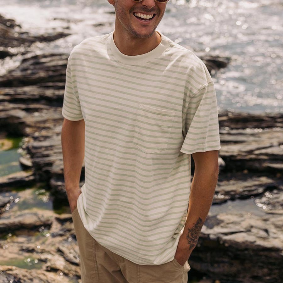 Apple Green Striped T-shirt