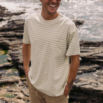 Apple Green Striped T-shirt